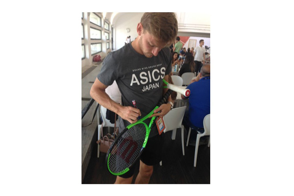 Racchetta donata da David Goffin