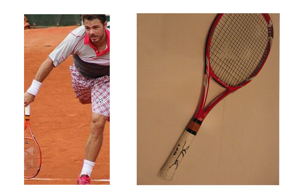 Racchetta donata da Stanislav Wawrinka